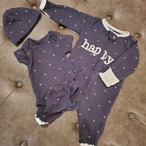 Sleeper, onsie and hat set